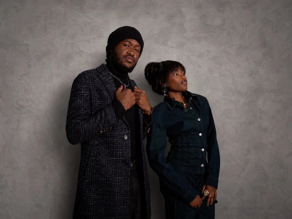 Mr. DURBA and another model in a studio lifestyle portrait